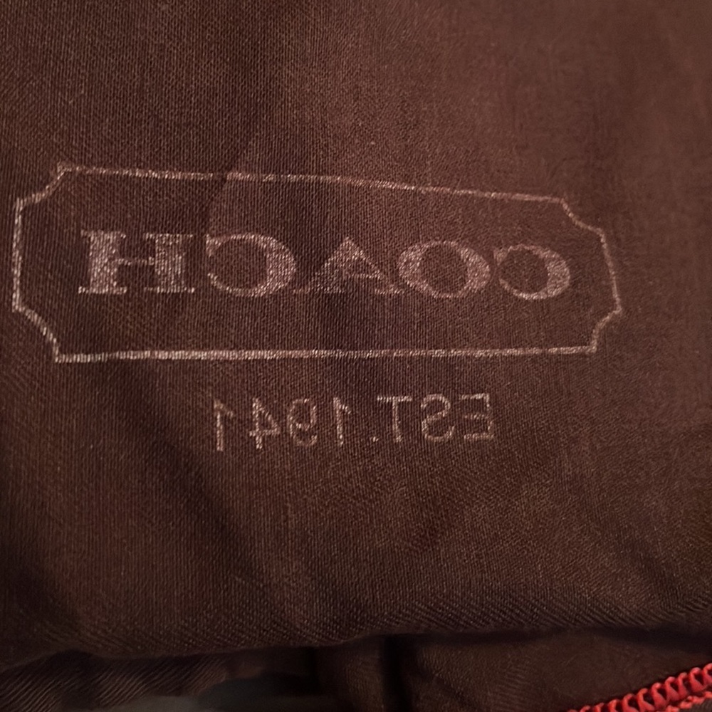 Coach dust bag brown drawstring Large coach logo is a faded